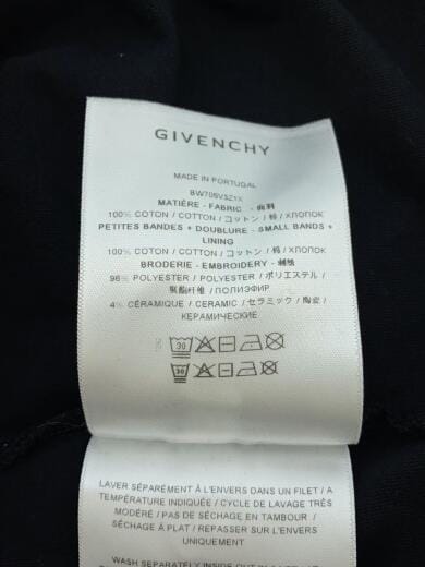 画像：GIVENCHYTシャツ/3L/コットン/ブラック/BW706V3Z1X/レインボーロゴ刺繍/ライン/切替5