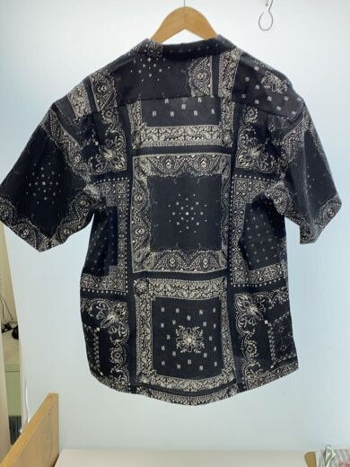 商品画像：半袖シャツ/L/ポリエステル/BLK/ペーズリー/NR22330 2