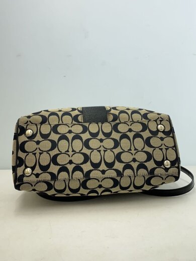 画像：COACHトートバッグ/コットン/BLK/総柄4