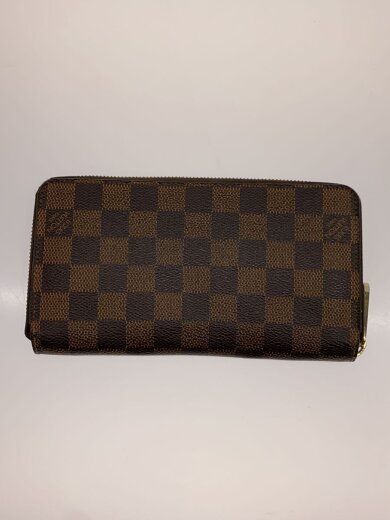 商品画像：1)ジッピー・ウォレット_ダミエ・エベヌ/PVC/BRW/総柄/メンズ// 2