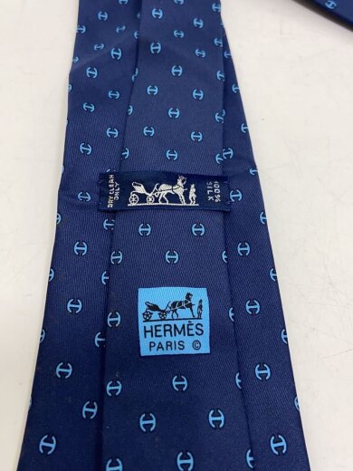 商品画像：ネクタイ/シルク/NVY/総柄/メンズ/H 3