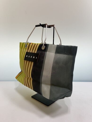 商品画像：マルニフラワーカフェ/トートバッグ/--/GRY/ストライプ 2