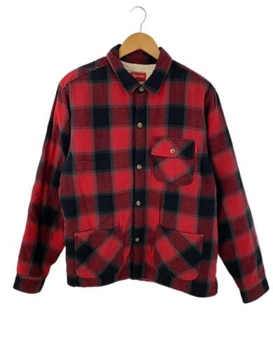 商品画像：17AW Buffalo Plaid Sherpa Lined Chore Shirt/L/コットン/RED/チェック 1