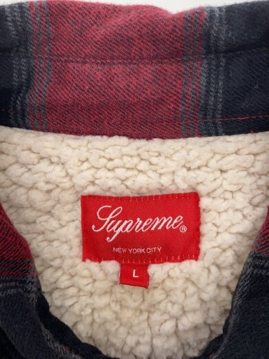 商品画像：17AW Buffalo Plaid Sherpa Lined Chore Shirt/L/コットン/RED/チェック 3