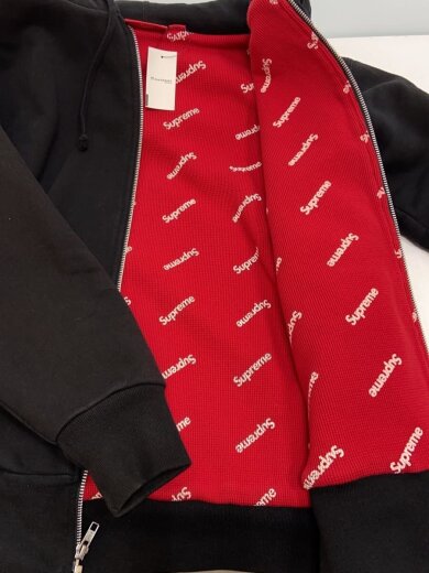 商品画像：small box thermal zip up sweat/ジップパーカー/S/コットン/BLK 6