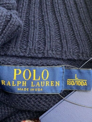 商品画像：星条旗/ハーフジップニット/L/コットン/NVY/MNBLSWEM3T10048 3