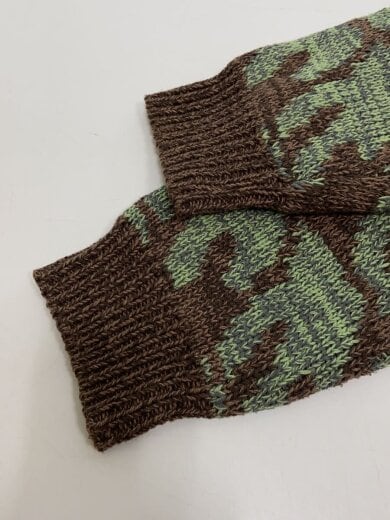 商品画像：23ss/Stacked Sweater/ニット・セーター(厚手)/M/コットン/GRN/総柄 5