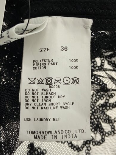 商品画像：24SS/メッシュスパンコールハーフスリーブプルオーバー/36/ポリエステル/BLK 5