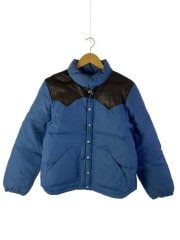 ヨークレザーダウンジャケット/M/ナイロン/BLU/5336