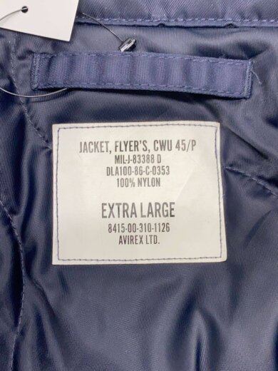 商品画像：CWU-45P COMMERCIAL/フライトジャケット/XL/ナイロン/NVY/783-3952020// 3