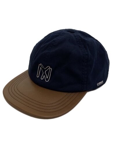 商品画像：NY BRIM LEATHER CAP for COVERCHORD/キャップ/--/コットン/NVY/メンズ 1