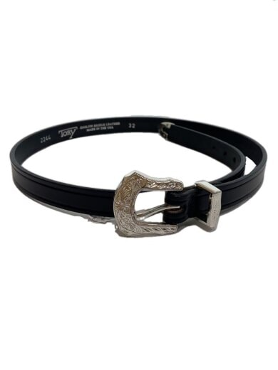 商品画像：BRIDLE LEATHER NARROW WESTERN BELT/ベルト/32/BLK/レザー/2244 1
