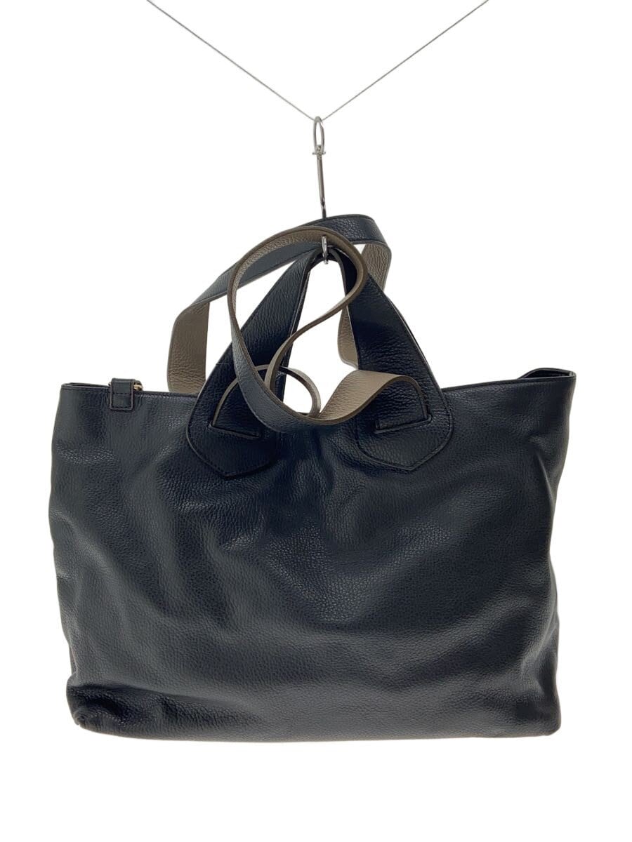 Her Schedule / トートバッグ/レザー/BLK/無地