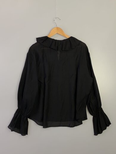 商品画像：長袖ブラウス/--/レーヨン/BLK/無地/1621-1-000003 2