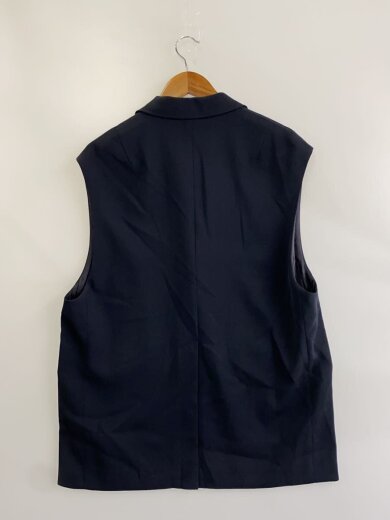 商品画像：AQUA WOOL/カルゼテーラードベスト/1/ポリエステル/BLK/無地/151237001// 2