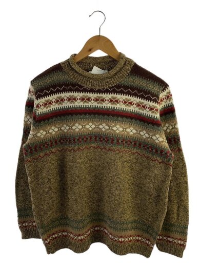 商品画像：ニット・セーター(厚手)/M/コットン/BEG/総柄 1