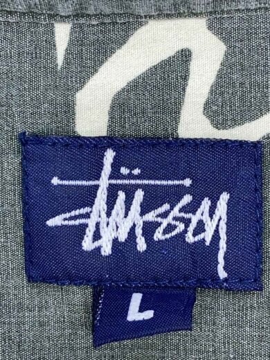 商品画像：USA製/ドラゴン使用感有/半袖シャツ/L/コットン/KHK/総柄// 3