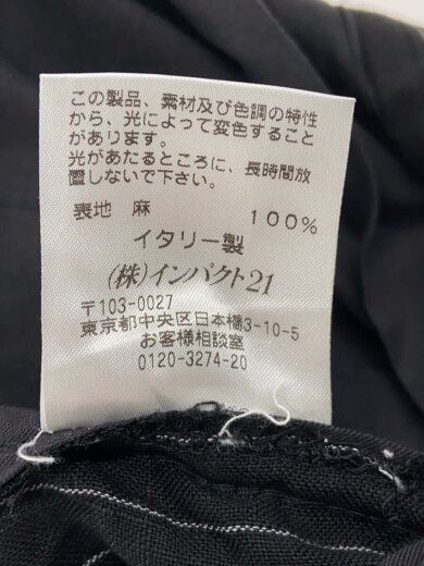 商品画像：スラックスパンツ/36/リネン/BLK/ストライプ 6