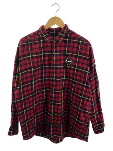 商品画像：長袖シャツ/M/コットン/RED/FCRB-222078/22AW/BIG LOGO FLANNEL BAGGY 1