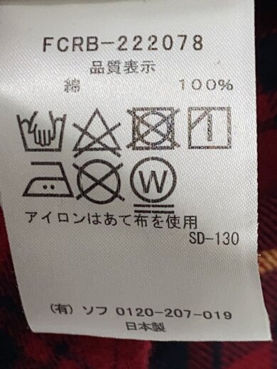 商品画像：長袖シャツ/M/コットン/RED/FCRB-222078/22AW/BIG LOGO FLANNEL BAGGY 4