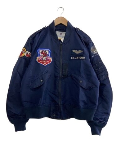 商品画像：フライトジャケット/44/ナイロン/NVY/無地/L-2B 1