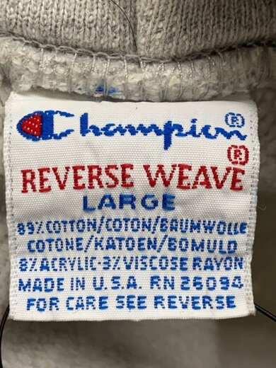 商品画像：スウェット/L/コットン/GRY/無地 3