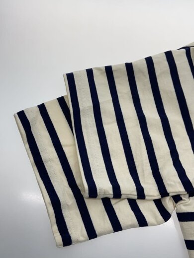 商品画像：Tシャツ/L/コットン/WHT/ボーダー/11TH-CS-12 5