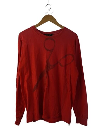 商品画像：長袖Tシャツ/L/コットン/RED/プリント 1