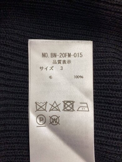 商品画像：ボトム/3/ウール/BLK/無地/BN-20FM-015 5