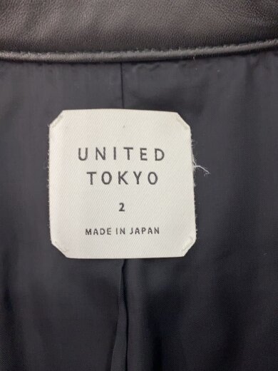 商品画像：シングルライダースジャケット/2/羊革/BLK/無地/408352007 3