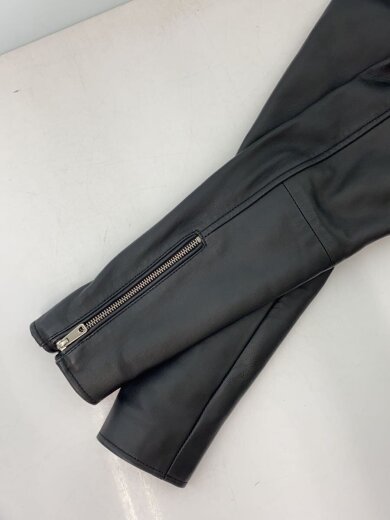 商品画像：シングルライダースジャケット/2/羊革/BLK/無地/408352007 6