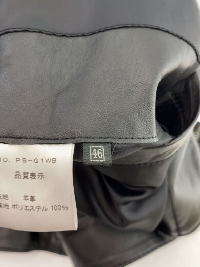 商品画像：フリースジャケット/46/羊革/BLK/無地 4