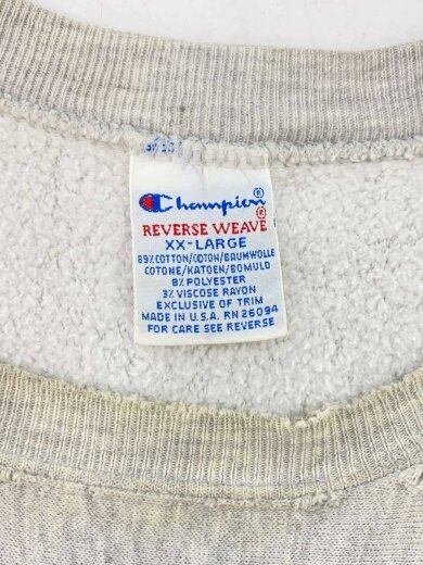 商品画像：90s/リバースウィーブ/NORTHERM IOWA/襟シミ有ボディシミ/スウェット/XXL/コットン/プ// 3