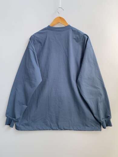 商品画像：長袖Tシャツ/L/ポリエステル/BLU/無地/BE-34026// 2