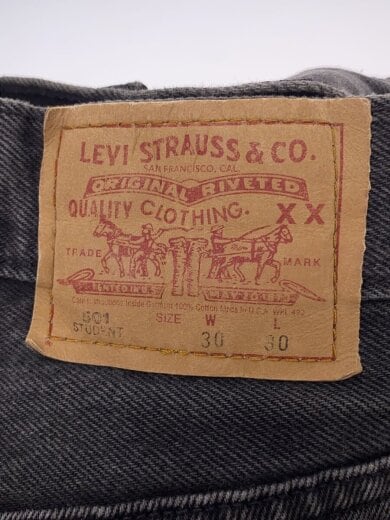 商品画像：ストレートパンツ/30/デニム/BLK/701-0660 4