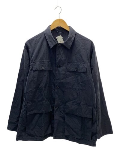 商品画像：長袖シャツ/2/コットン/NVY/無地/101-01003 1