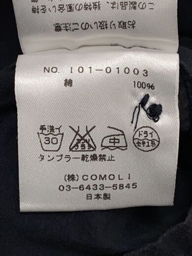 商品画像：長袖シャツ/2/コットン/NVY/無地/101-01003 5