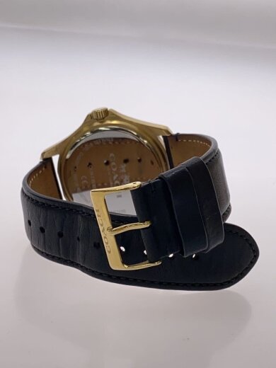 商品画像：クォーツ腕時計/アナログ/レザー/WHT/BLK 4