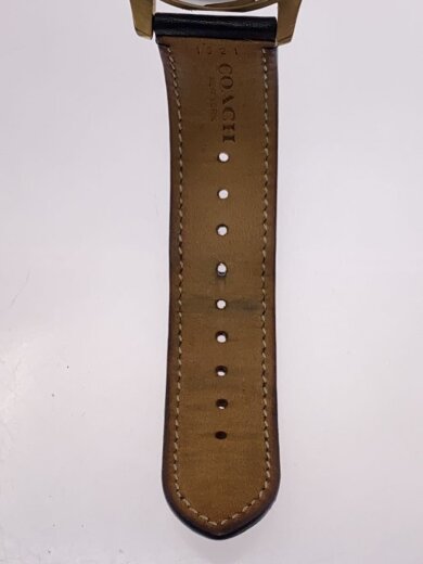 商品画像：クォーツ腕時計/アナログ/レザー/WHT/BLK 5