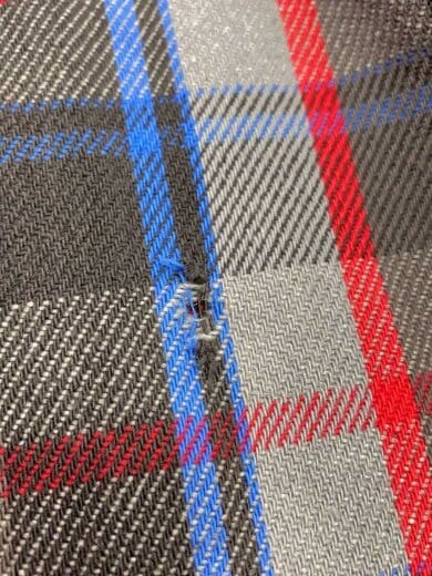 商品画像：ネルシャツ/M/コットン/GRY/チェック/腹部に穴あき有り 7