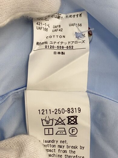 商品画像：ブロードクロス 長袖シャツ/L/コットン/ブルー/無地/1211-250-8319// 4
