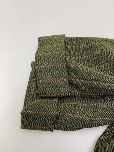 画像：foufou半袖ワンピース/--/ポリエステル/GRN/ストライプ/FF212OP025