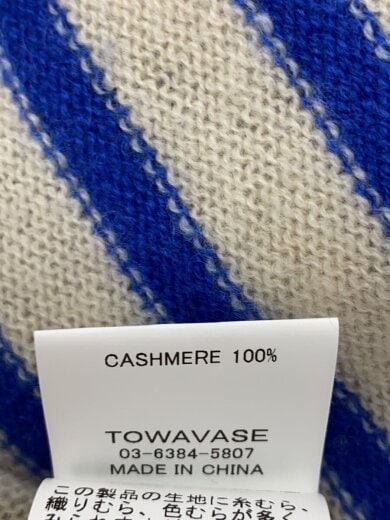 商品画像：ニット・セーター(薄手)/--/カシミア/BLU/ボーダー/mdm02-01 4