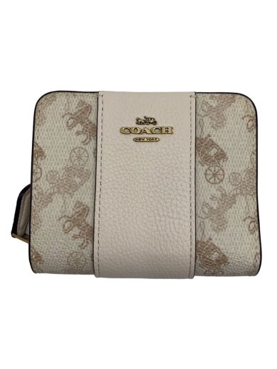 商品画像：2つ折り財布/PVC/WHT/レディース 1