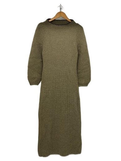 商品画像：長袖ワンピース/FREE/ウール/GRN/無地/TN20AW003// 1