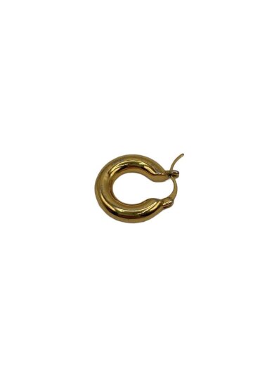 商品画像：片耳のみ/チャンキーフープピアス/--/ゴールド/レディース 1