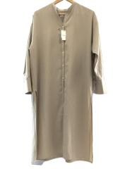 シャツワンピース/FREE/ポリエステル/ベージュ/無地/GAE-50520-B