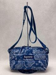 Puffer Side Bag ショルダーバッグ/ポリエステル/ブルー/ペーズリー