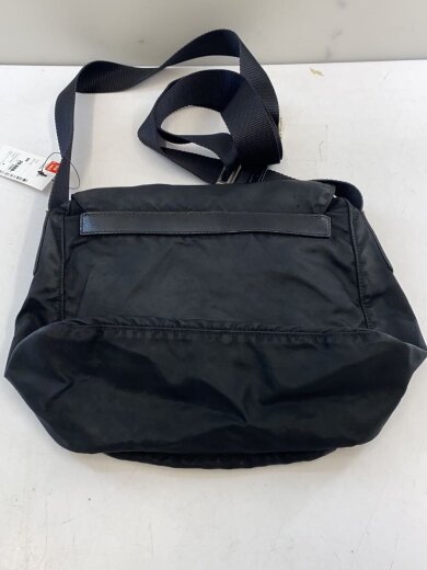 商品画像：クロスボディ/三角ロゴプレート/ショルダーバッグ/ナイロン/BLK 4