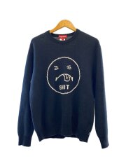17AW Shit Sweater/ニット・セーター(厚手)/M/コットン/ブラック